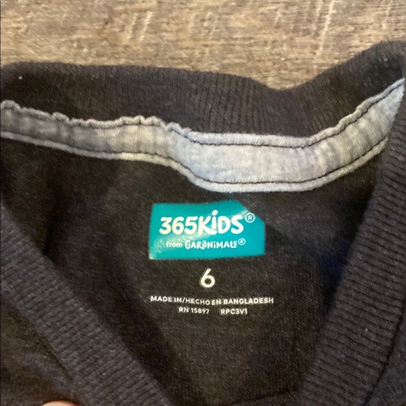 Kids Charcoal Triceratops Graphic Long Sleeve Tee - Picture 4 of 5